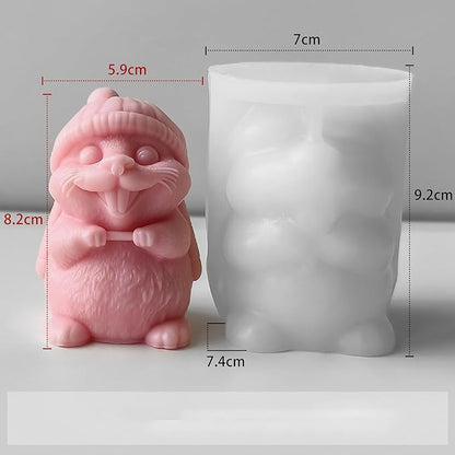 Squirrel Molds Animal Resin Mold - Resin Casting Silicone Molds for Home Decor & Candle Making Wave Spiral Mold