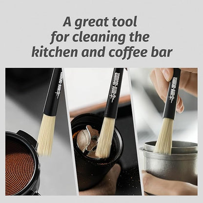 MHW-3BOMBER Coffee Grinder Air Blower and Espresso Cleaning Brush Set, Slim Kitchen Brush, PVC Air Duster and Aluminum Alloy Brush Kit for Grinder, Lens, Keyboard, Coffee Powder Cleaning Tool CS7089