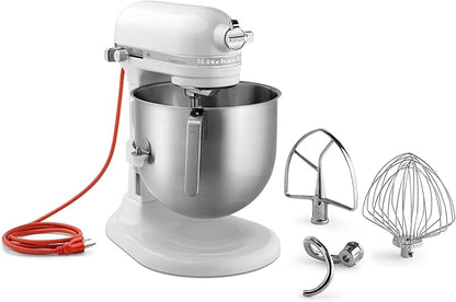 KitchenAid KSM8990WH 8-Quart Commercial Countertop Mixer, 10-Speed, Gear-Driven, White