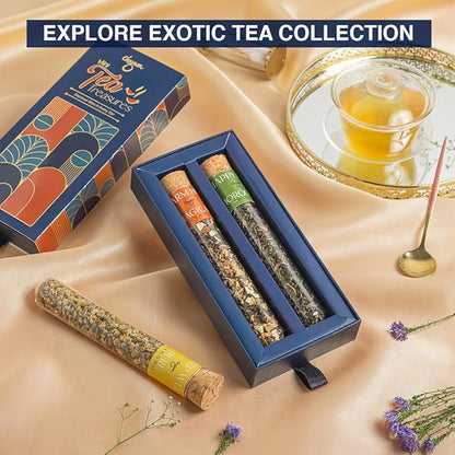 CHAYAM Tea in Tubes Gift Set – Special Tea Surprise | Spiced Ceylon Cinnamon & Moroccan Mint Herbal Blend | Best Present for Tea Lovers