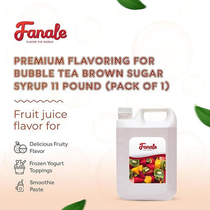 Fanale Premium Flavoring Concentrated Syrup for Bubble Tea | Tiger Style Brown Sugar Syrup | for Boba Tea, Smoothies, Slushes, Desserts | SRP241-CS