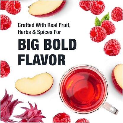 Tiesta Tea - Raspberry Razzle Tea, Loose Leaf, Raspberry Hibiscus Herbal Tea, Premium Caffeine-Free Tea Blend, Make Hot or Iced & Up to 200 Cups, 16 oz Resealable Bulk Pouch