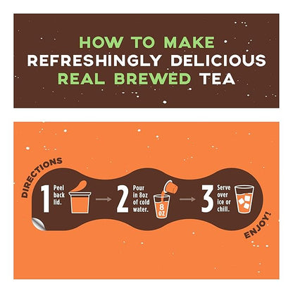 Promise Tea by Java House - Cold-Brewed Tea Concentrate Pods - Ethically Sourced - Mango Black Lightly Sweet Tea - Pack of 12