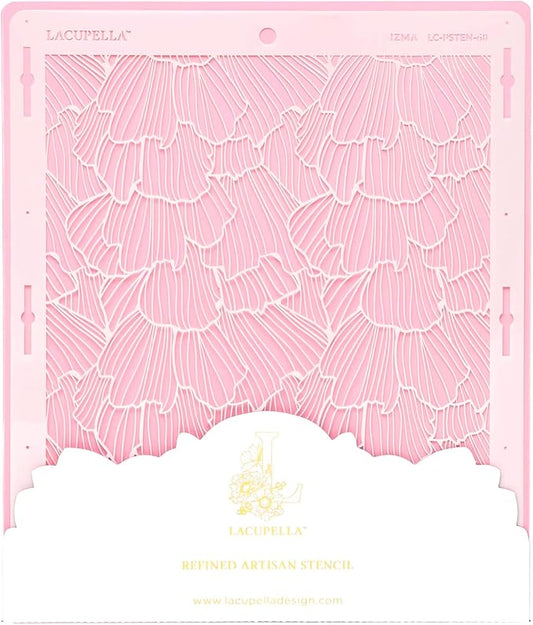 Cake Decorating Stencil for Tall Buttercream Cake, Royal Icing, Ganache, Paint, Airbrush (IZMA)