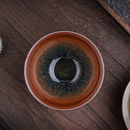 Matcha Bowl, Jian Ware Hare's Fur Glaze 12.17oz, Kiln Change Jian Ware Chinese Jianzhan, Matcha Cup Tea Ceremony, Authentic Porcelain Chawan