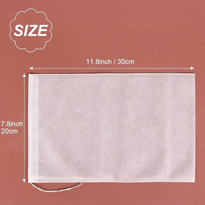 YQL Cold Brew Coffee Filter Bags, 8X12 Inch 50PCS No Mess Cold Brew Coffee Filters Disposable Mesh Brewing Bags Tea Filter Bag For Cold Brew Coffee or Tea(4x6/6x10inch Available)