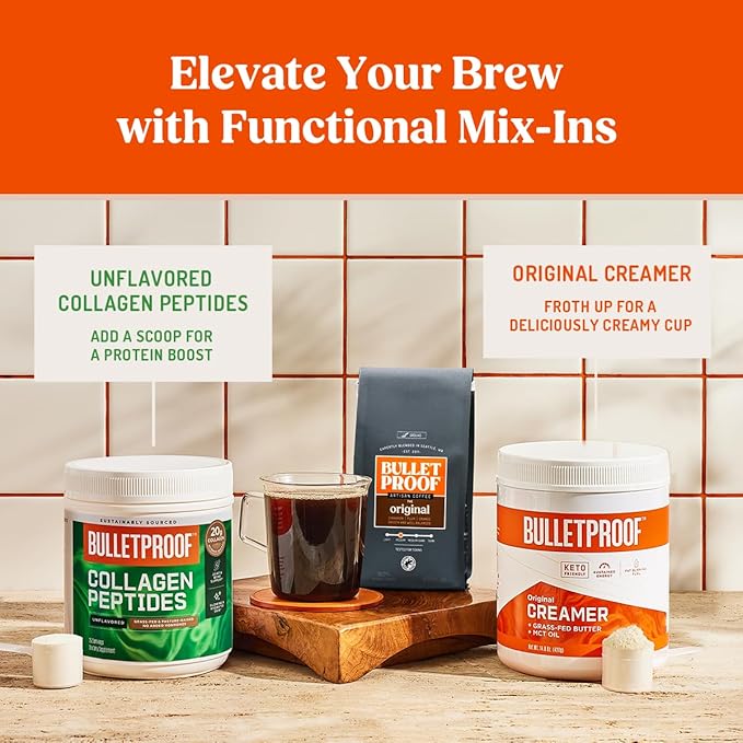 Bulletproof The Mentalist Medium-Dark Roast Single-Serve Pods, 10 Count, 100% Arabica Beans, Clean Coffee Tested for Toxins, Packaging May Vary