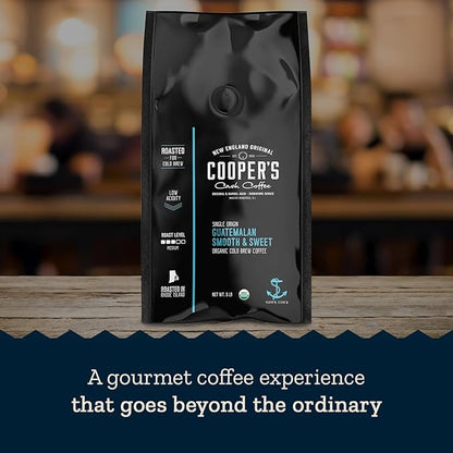 Organic Cold Brew Coffee - Guatemalan Coffee Beans Crafted For Cold Brewing - Ground, Medium Roast, 5 lb