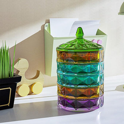 Multi-Layer Box Resin Mold with Lid, Silicone Storage Box Mould for Epoxy Casting, Stackable Organizer Decor Container for Storage Jewelry Trinket Candy DIY Crafts