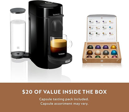 Nespresso Vertuo Plus Coffee and Espresso Maker By De'Longhi, Ink Black