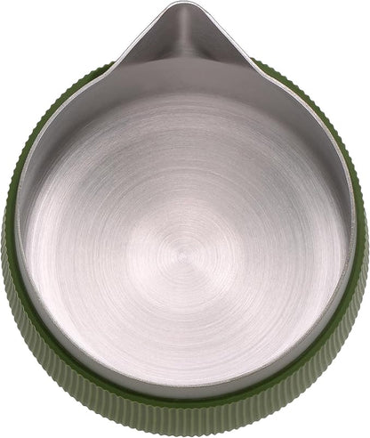 Normcore Handleless Milk Frothing Jug, Milk Pitcher 20.3 oz, Milk Frother Steamer Cup Stainless Steel Espresso Cup, Round Spout, Green, 600 ml