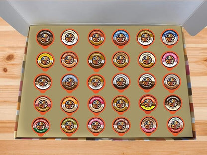 Crazy Cups Deluxe Holiday Flavored Coffee Gift Box, Assorted Flavored Coffee for Keurig K-Cups Machines, Medium Roast Coffee in Recyclable Pods, 30 Count…