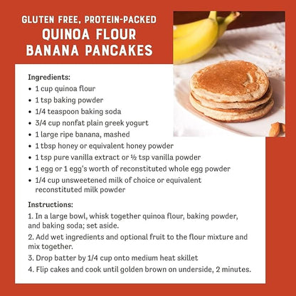 Judee's Quinoa Flour 5 lb - Made In USA, Non-GMO, Vegan - Great for Making Pancakes, Muffins, Pie Crusts, Quiches, and Breads - Made in a Dedicated Gluten-Free Facility