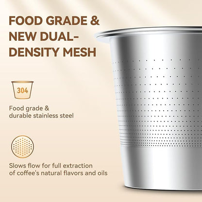 4 Pack Reusable K Cups Coffee Pods for Keurig 1.0: Stainless Steel Refillable K Cup - Reusable Coffee Filter for Keurig 1.0 Coffee Maker, Permanent, Eco-Friendly, Innovative Design