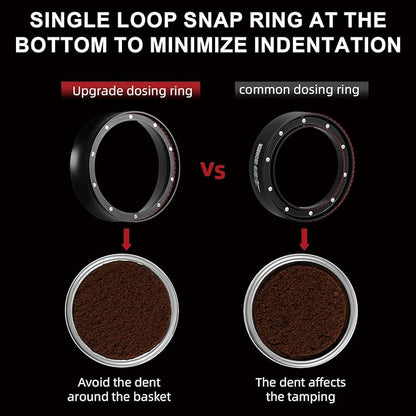 MHW-3BOMBER 54mm Espresso Dosing Funnel Magnetic Coffee Dosing Ring Portafilter Funnel Barista Tools Compatible with 54mm Espresso Portafilter DR5547B-OS