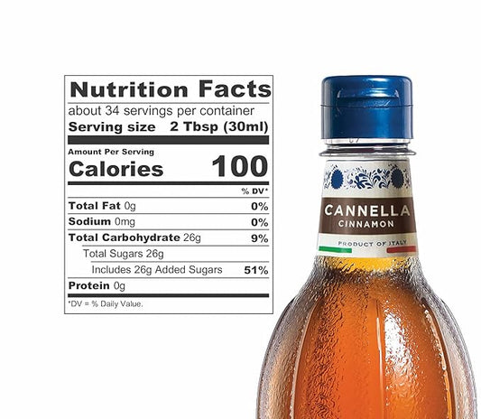 Fabbri Flavoring Syrup, Cinnamon, Made in Italy, 33.8 Ounce (1 Liter)