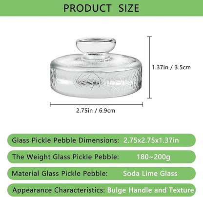 Artcome 10-Pack Glass Fermentation Weights with Easy Grip Handle and Unique Texture Design for Large Wide Mouth Mason Jars