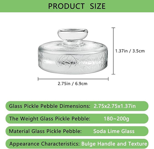 Artcome 10-Pack Glass Fermentation Weights with Easy Grip Handle and Unique Texture Design for Large Wide Mouth Mason Jars