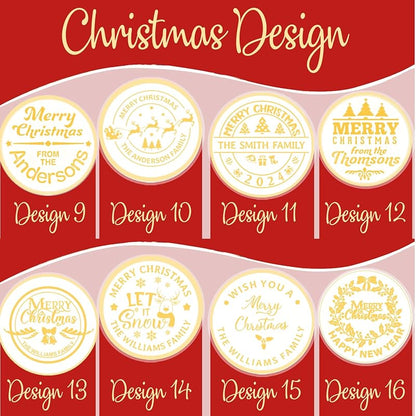 Personalized Christmas Cookie Stamps Customizable Name Cookie Stamps With Handle Cutter For Cookie Baking Decorating Cakes And Handmade Christmas Gifts Perfect (Raised cookie design)
