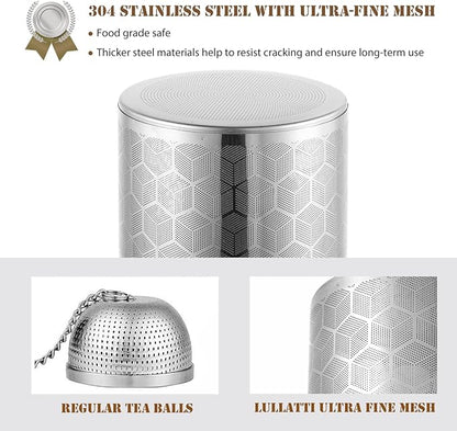 Extra Large Tea Ball Infuser for Pitcher(2 Pack), 18/8 Stainless Steel Tea Steeper, Extra Fine Mesh Tea Strainer Perfect for Brewing Herbs, Iced Tea, Coffee, Cooking Soup