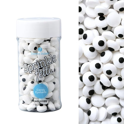 Sweets Indeed Bulk Candy Eyeballs, 200 Edible Eyes, Christmas Sprinkles, Perfect for Cake Decorations, Baking, Ice Cream, Cookies, Cupcake Topper, 2.92 ounces