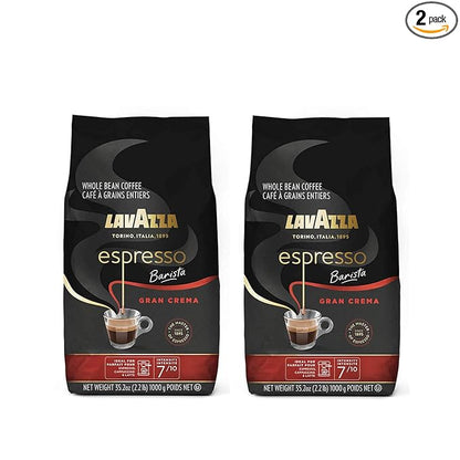 Lavazza Gran Crema Espresso, 2.2-Pound - Pack of 2 (Packaging May Vary)