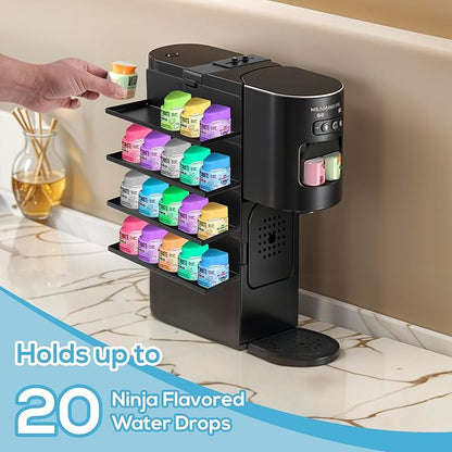 RECAPS Flavor Pods Holder for Ninja Thirsti Soda Maker WC1001, Holds 20 Flavor Pods, 4-Tier Storage Organizer, Easy to Access, Space-Saving for Ninja Thirsties Drink System Soda Machine (Shelf Only)