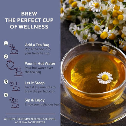 Life Plus Style Gourmet Sweet Dreams Calming Herbal Tea Organic Peppermint Natural Herbal Fennel Tea Caffeine Free Chamomile Tea Hot or Iced Soothing Blend Sleep Relax Supports Wellness 60 Tea Bags
