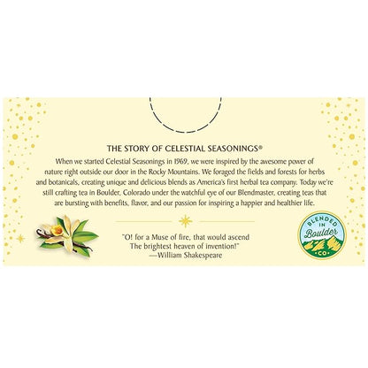 Celestial Seasonings Herbal Tea, Fireside Vanilla Spice, Caffeine Free, 20 Tea Bags (Pack of 6)