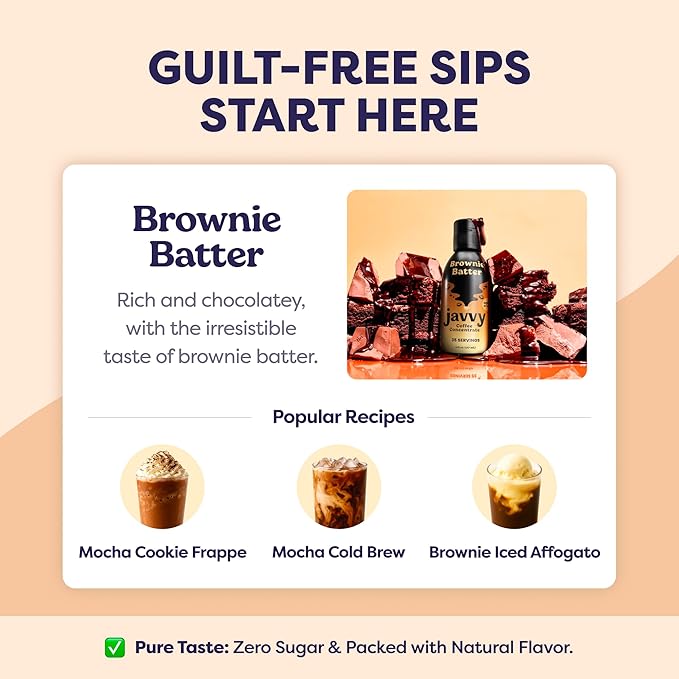 Coffee Concentrate - Limited Release Flavors - Cold Brew Coffee, Perfect for Hot or Iced Instant Coffees, Hot Drinks, Cold Brew Concentrate, 35 Servings - Brownie Batter