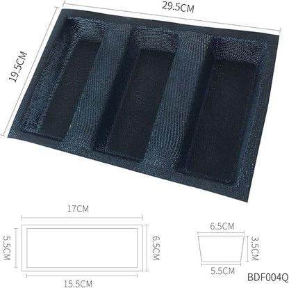 Mesh Silicone Bread Forms Square Shape Bread Molds Non Stick Bakery Tray Silicone Coated Fiber Glass Loaf Crusty Bread Bakeware For Small Toaster Oven