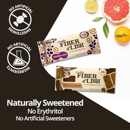 NuGo Fiber d'Lish Blondie, 12g High Fiber, 160 Calories, 16 Count
