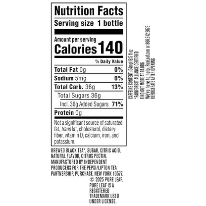 Pure Leaf Iced Tea, Blackberry, 18.5 Fl Oz Bottles (Pack of 12)