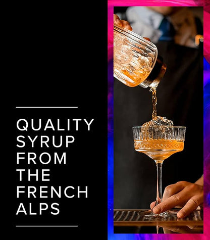 1883 Lemon Syrup for Drinks, Made in France, 1 Liter Glass Bottle