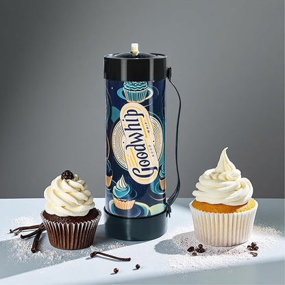 Whipped Cream Charger 3.3L Tank Food Grade cream chargers cylinder, Fits with Any Standard Dispensers (Nozzle Included) (2112g-1 tank)