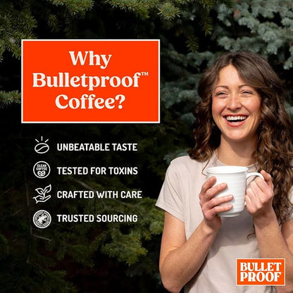 Bulletproof The Mentalist Medium-Dark Roast Whole Bean Coffee, 12 Ounces, Clean Coffee Tested for Toxins, Packaging May Vary
