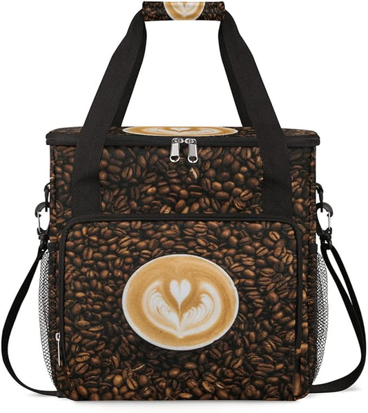 cfpolar Coffee Maker Carrying Case, Travel Storage Tote Bag Compatible with K-Mini or K-Mini Plus, Portable Single Serve Coffee Brewer Case with Pockets for K-Cup Pods