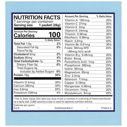 Nutmeg State Nutrition - Pudding or Shake, Low Calories, 15g Protein, Low Fat, 7 Servings Per Box (Vanilla)