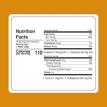 Fiorella Crunch Wafer Cookies, White Chocolate Covered Crispy Thin Crunch Wafers with Hazelnut Cream Filling, Chocolate Biscuits, 18 Individually Wrapped Snacks, Pack of 1