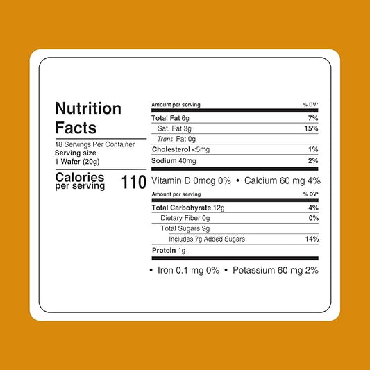 Fiorella Crunch Wafer Cookies, White Chocolate Covered Crispy Thin Crunch Wafers with Hazelnut Cream Filling, Chocolate Biscuits, 18 Individually Wrapped Snacks, Pack of 1