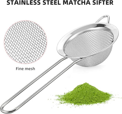 Matcha Whisk Set – 8 PCS Complete Ceremonial Grade Matcha Set, Premium Japanese Matcha Kit with Bamboo Whisk for Matcha Tea, Mixing Bowl, Scoop, Sifter and Matcha Whisk Holder