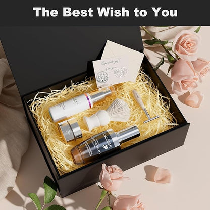Large Black Gift Box with Lid: 13.5×10×5 Inches - Strong Magnetic Closure for Christmas Wedding Birthday Gifts – Perfect for Couples Friends Family