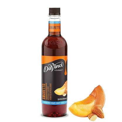 DaVinci Gourmet Sugar-Free Amaretto Syrup, 25.4 Fluid Ounces (Pack of 1)