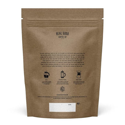 Real Good Coffee Company Medium Roast Ground Coffee - Ground Donut Coffee Flavor - Espresso & French Press Friendly - Crafted from 100% Arabica Beans - 32 Oz - Pack of 1