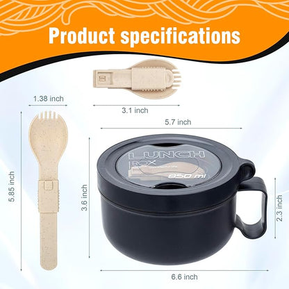 Microwave Bowl with Lids,Ramen Bowl,28oz Microwave Soup Mugs with Handles,for Soup and Instant Noodles,Oatmeal, Gumbo, Salad, College Dorm Room Essentials for Girls for Boys Apartment Essentials