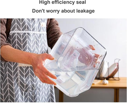 24 Cup Extra Large Glass Storage Containers with Airtight Locking Lid with Handle, Large Glass Food Storage Container, Ideal Storing food, Vegetables, Fruits, Roasting Turkey, BPA Free Oven Safe