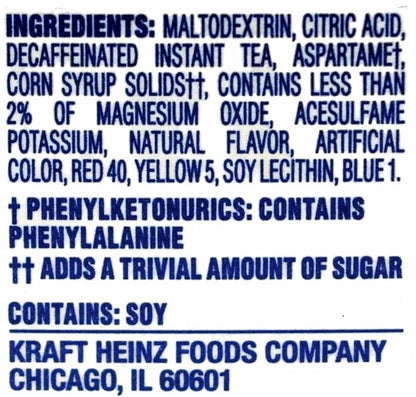Crystal Light Lemon Decaf Iced Tea Natural Flavor Drink Mix, 12-Quart Canister (Pack of 4)