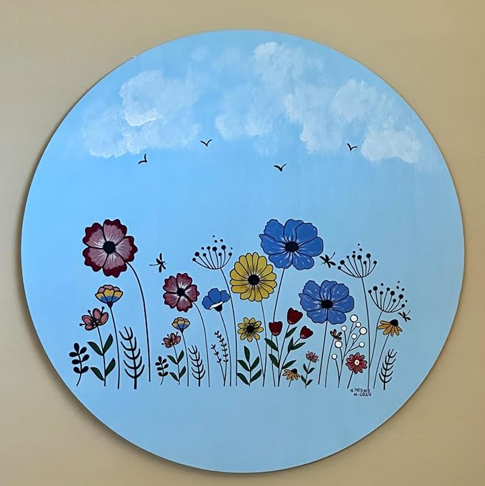 Flower Stencils for Painting Wildflower Stencils Reusable Floral Stencil for Crafts Wall Canvas Fabrics Furniture Card