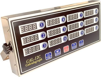 12 Channel Kitchen Timer Digital Kitchen Timer Loud Alarm Cooking Calculagraph Commercial Timer for Food Chips BBQ Pizza Bread Grilled Burger Coffee