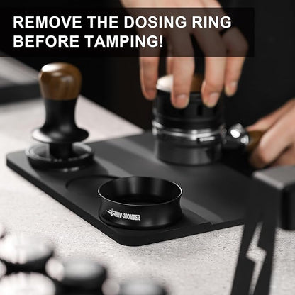 MHW-3BOMBER 53mm Espresso Dosing Funnel & Puck Screen Set, Magnetic Dosing Rring & Reusable Filter kit Compatible with 53mm Bottomless Portafilter, Coffee Dosing Ring with Eppresso Puck DR7014-OS